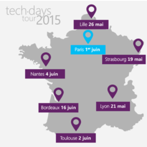 dates et lieux du Techdays Tour