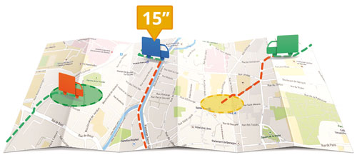 Google Maps for Work facilite la gestion et le suivi des flottes de véhicules, d'un seul coup d'œil comme les camions d'un transporteur.