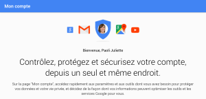 Contrôles d'un compte Google 