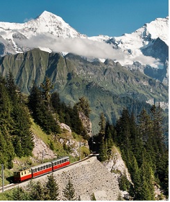 Le train traditionnel de la Jungfrau