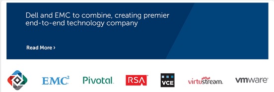 L'annonce de l'accord en ligne. Le portfolio des marques d'EMC