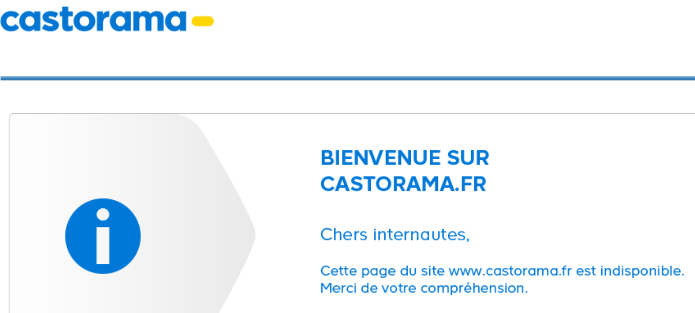 Sites Castorama fermé