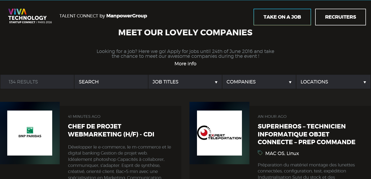 Le job board Viva Technology