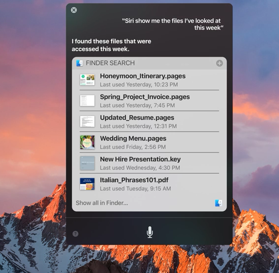 Siri macOS10