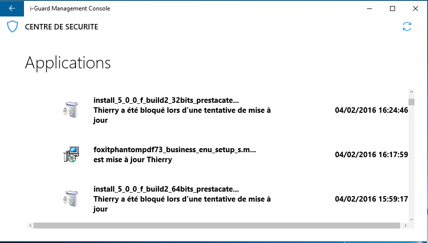 console de management i-Guard