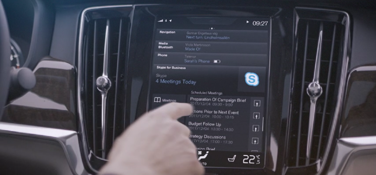 Skype for business dans les Volvo