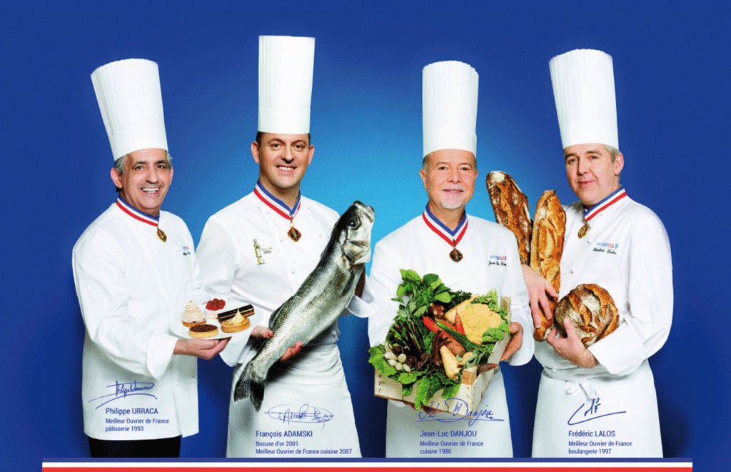 Les 4 chefs MOF (Meilleurs Ouvriers de France ) du Groupe Le Duff