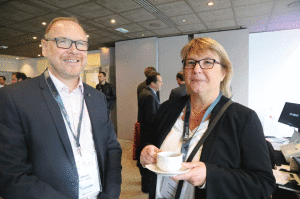 Olivier Brunelle, de l'intégrateur Mercuria, et Christine Lambert, Groupe Actual.