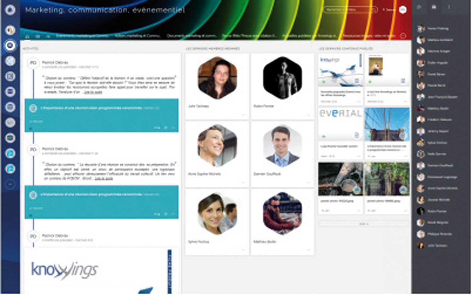 Everial a annoncé pour avril la sortie de la nouvelle version de son logiciel d'Intranet et extranet collaboratif, Réseau Social d'Entreprise et gestion des connaissances : Knowings Collaborative ECM.