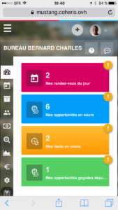 Coheris CRM Suite 6.0 sur un smartphone