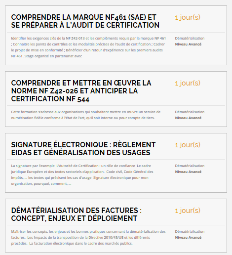 Formation dématérialisation