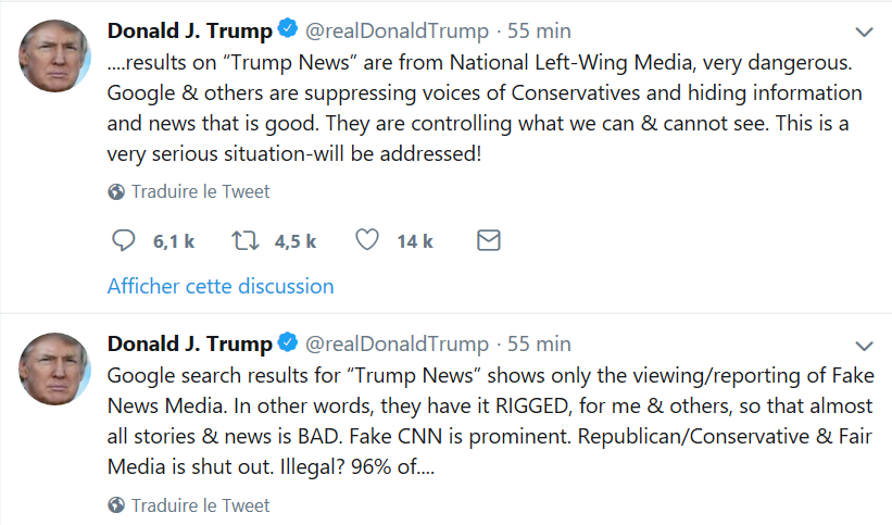 Compte Twitter de Trump