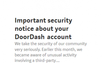 DoorDash vol de données