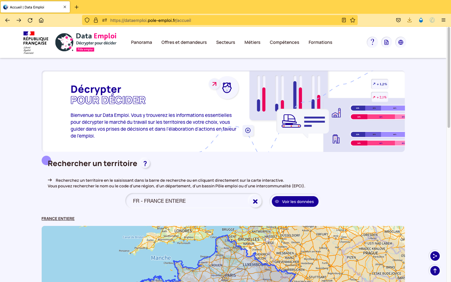 Avec Data emploi, Pôle emploi met ses données au service des acteurs territoriaux